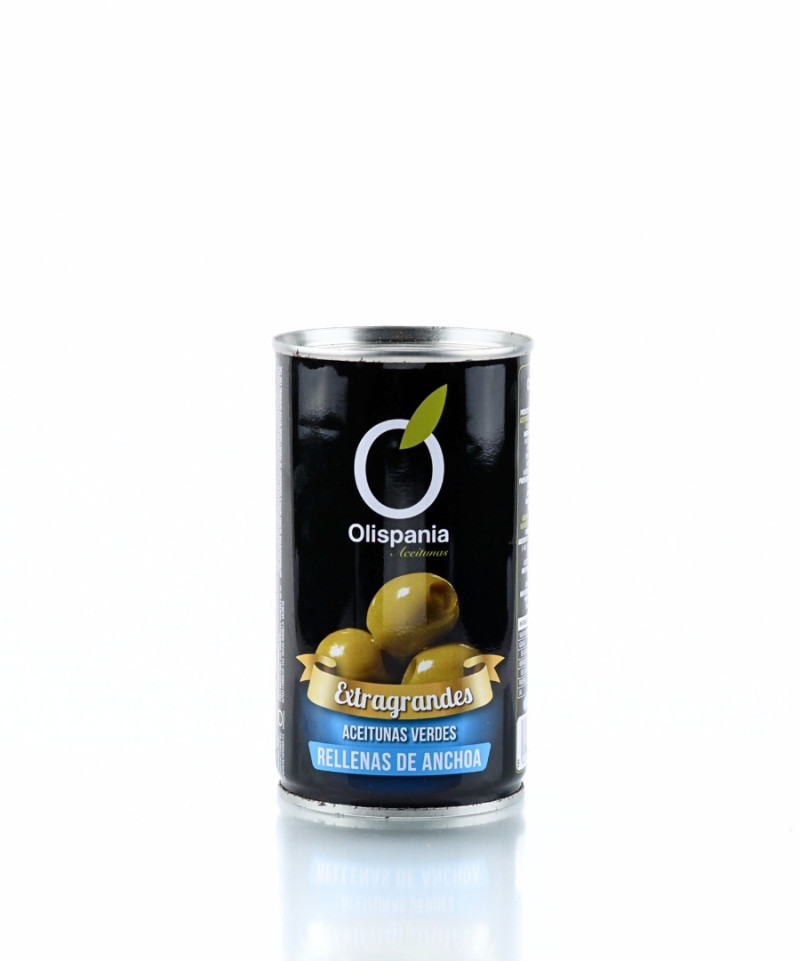 Aceitunas manzanilla rellenas de anchoa extra grandes Aceitunas manzanilla rellenas de anchoa extra grandes