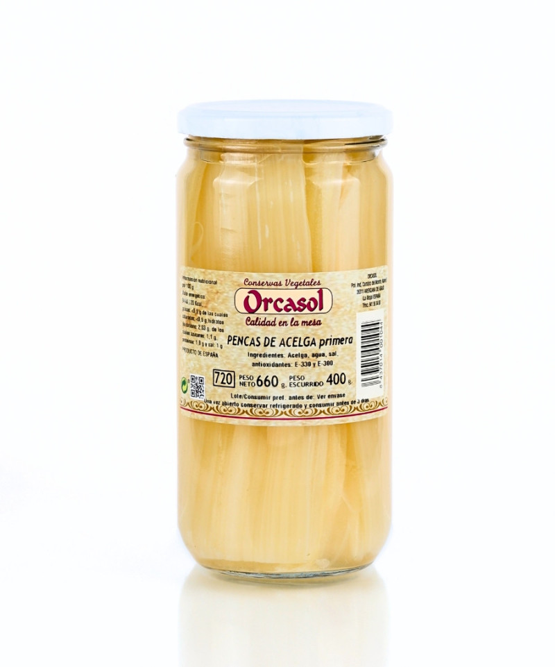 Pencas de acelga primera al natural