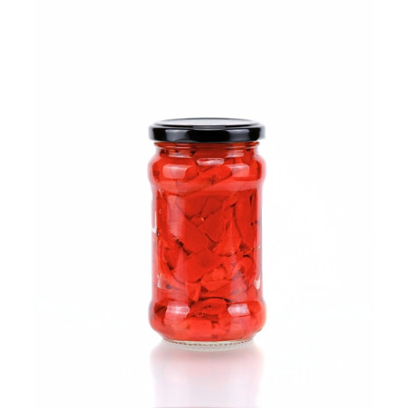 Pimientos del piquillo tiras primera "con ajo"