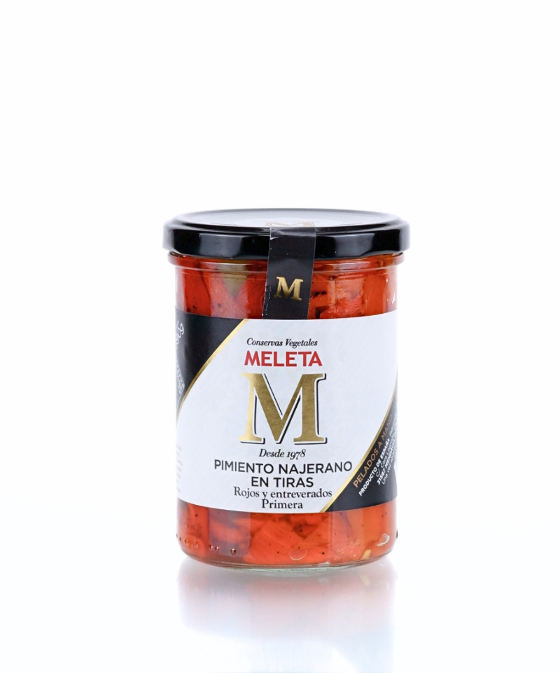 Pimientos Najerano en tiras rojos y entreverados primera