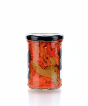 Pimientos Najerano en tiras rojos y entreverados primera