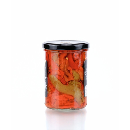 Pimientos Najerano en tiras rojos y entreverados primera